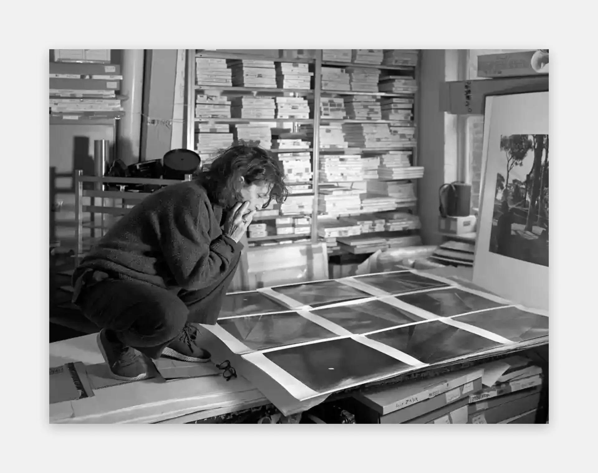 Hélène Binet at work in her studio