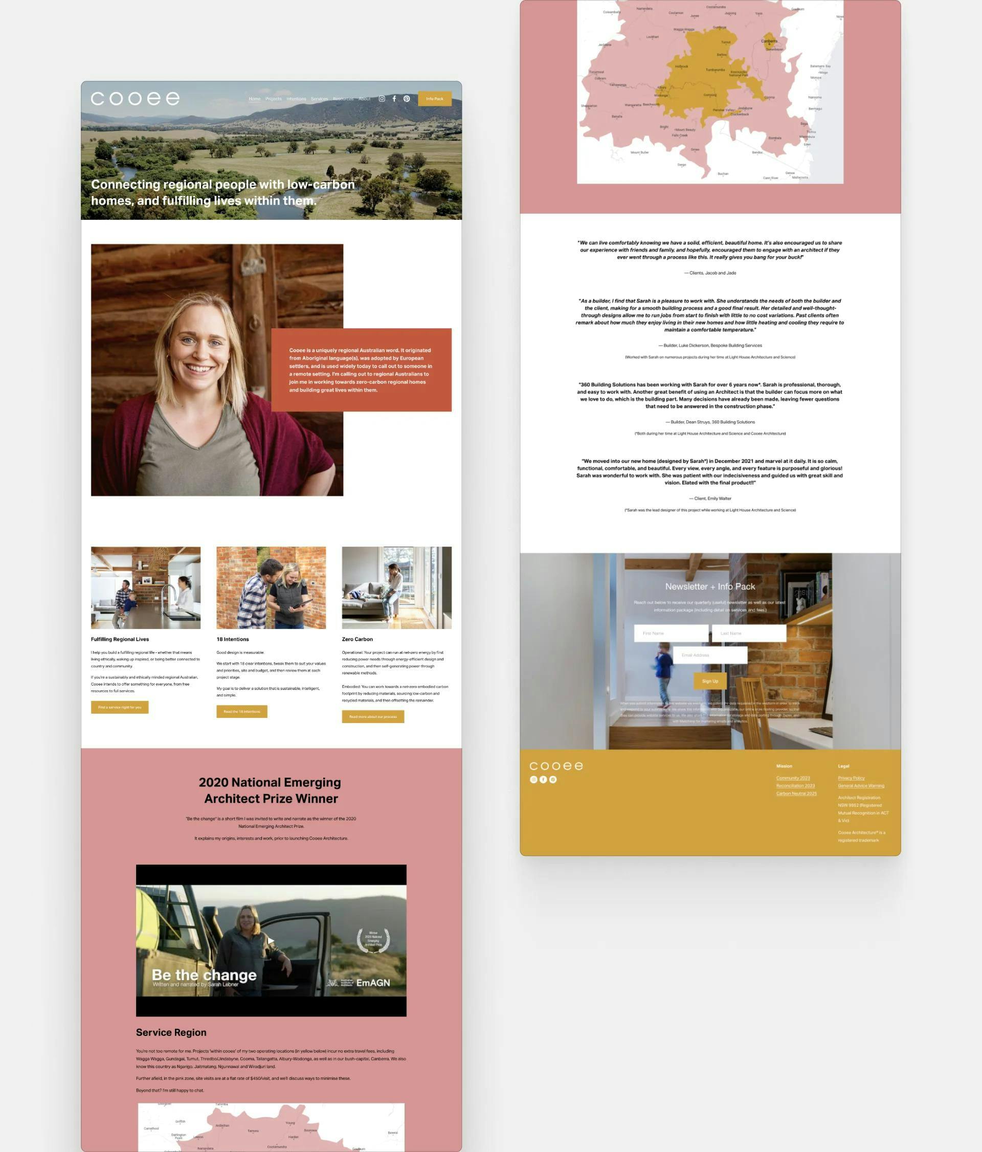 The home page of the portfolio website of Sarah Lebner
