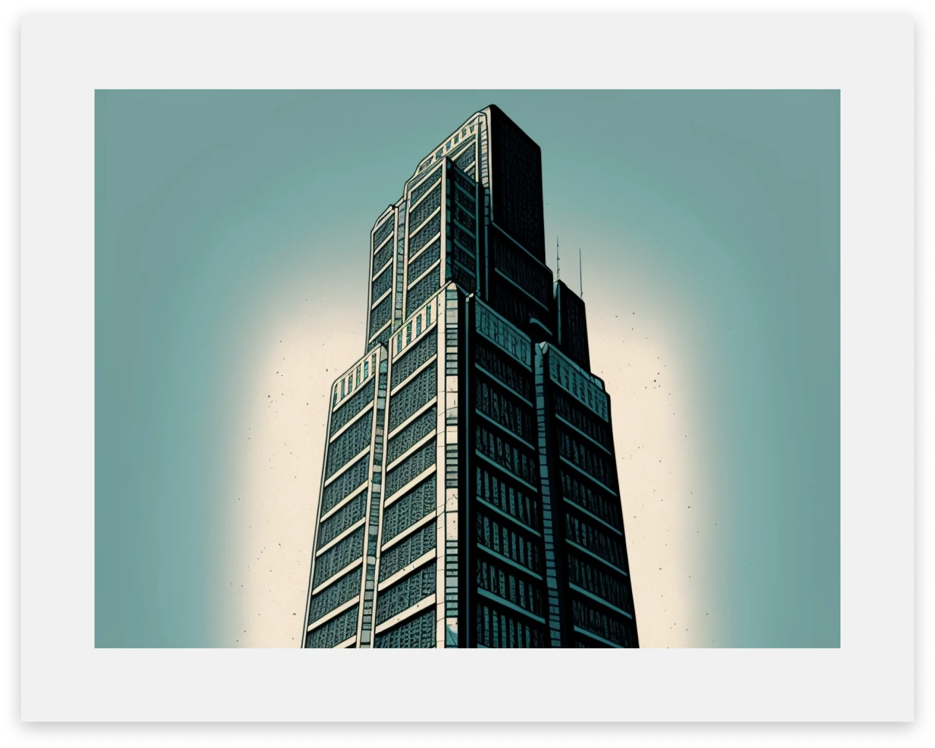 A sketch of a skyscraper