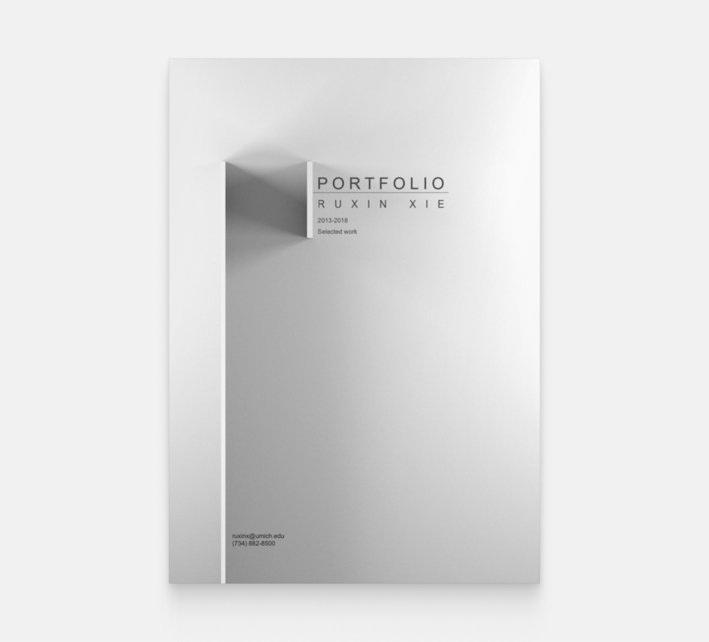 B&W portfolio cover by Ruxin Xie